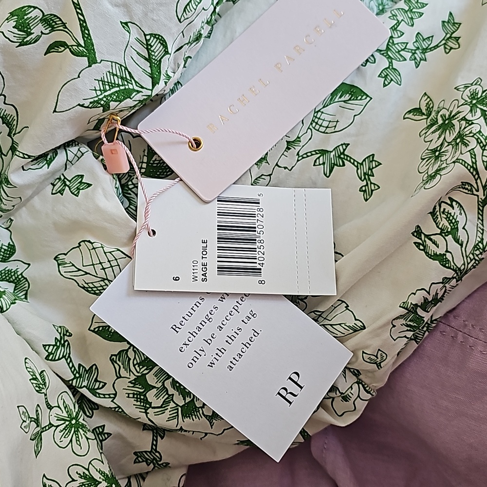 Rachel Parcell size 6 green dress fits like a size 8 sage toile sundress - Picture 4 of 12